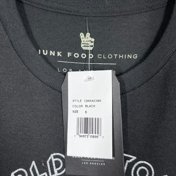 Junk Food AC/DC World Tour Graphic Band Tee Small New Black Retro Boho Rock - Picture 4 of 4